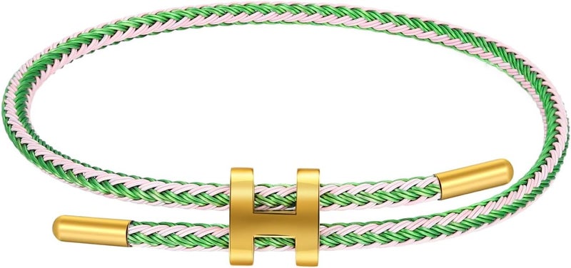 AIMADE Store Bracelets for Women Adjustable Charm Bracelet, 18k Gold-plated Buckle Design Titanium Steel Wire Rope Women's Gift Jewelry - Image 1